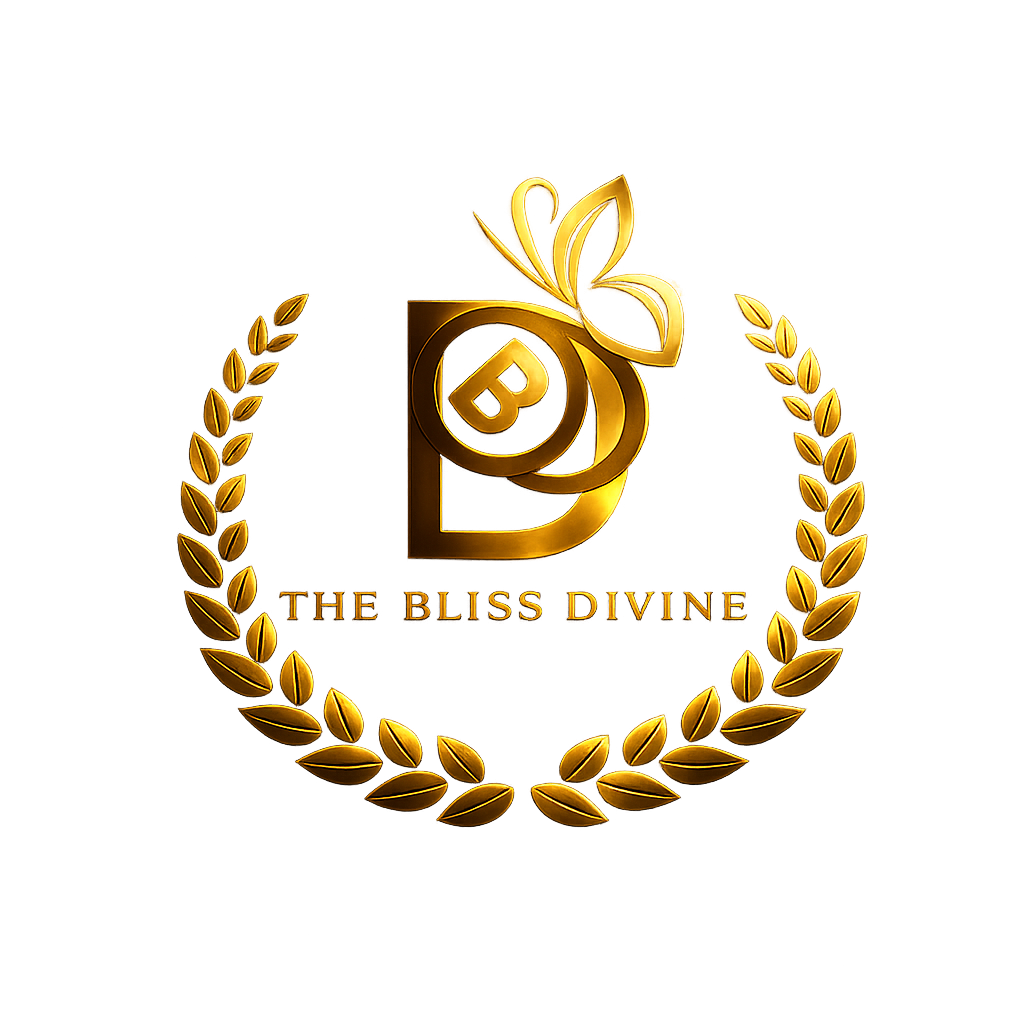 golden elegance in the bliss divine logo
